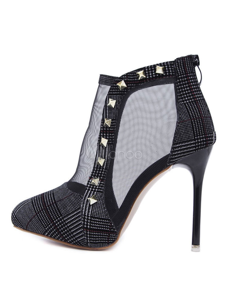studded stiletto ankle boots