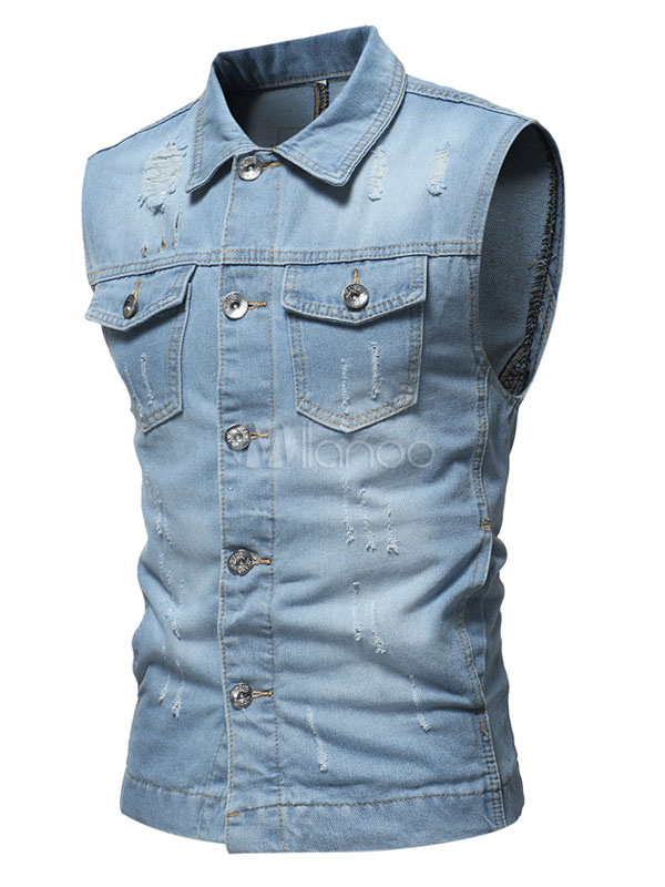sleeveless denim men