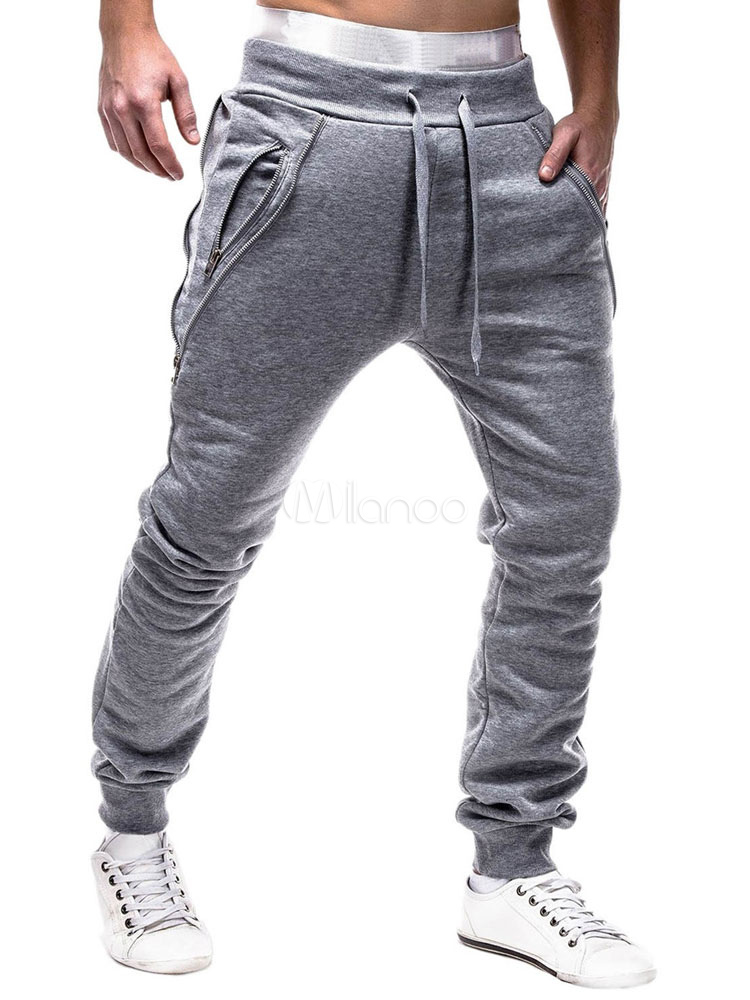 mens zipper track pants