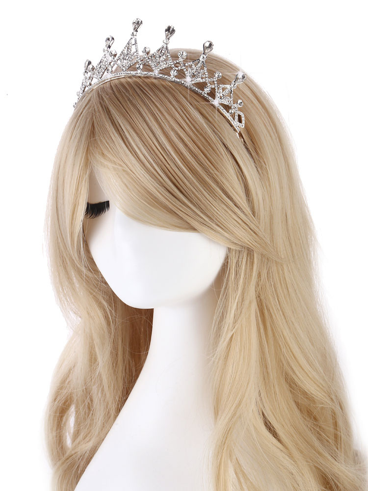 Boda Accesorios de boda | Boda Tiara Crown Silver Rhinestones Headpieces Accesorios nupciales del pelo - PE90242