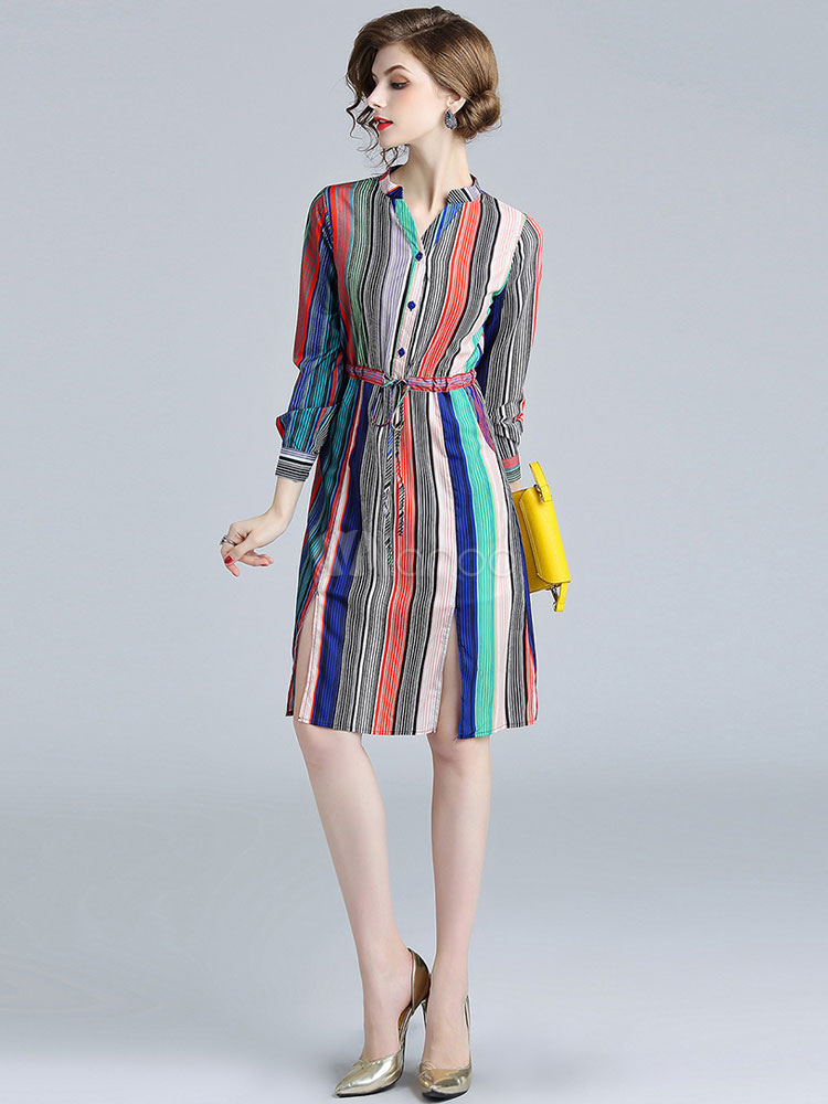 vestido camisa listrada
