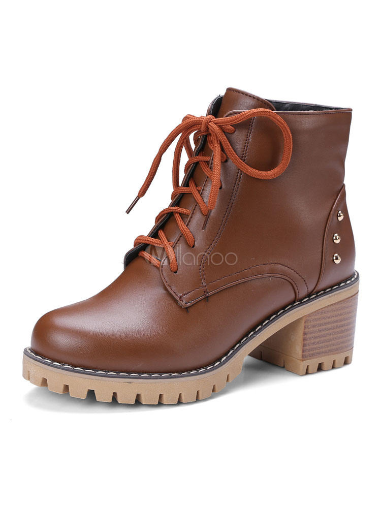 bottines bout rond