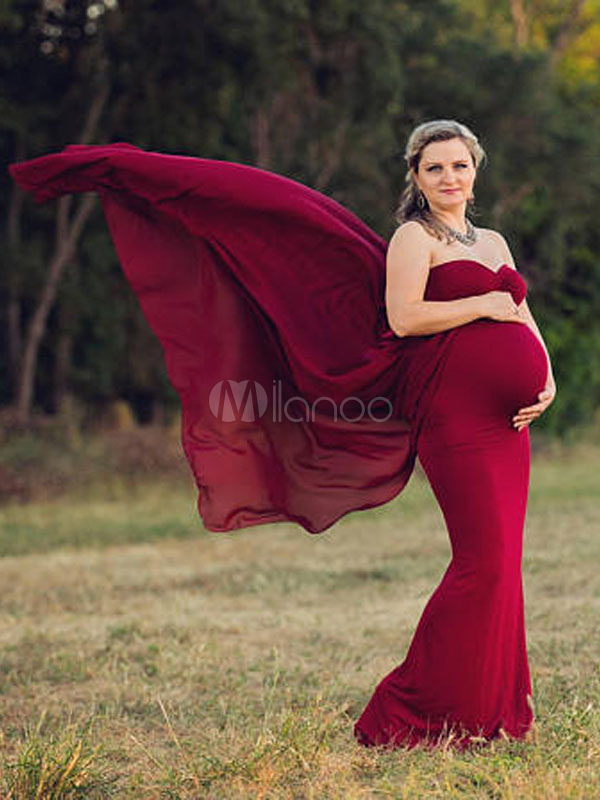 Con Dress Photoshoot Maxi Strapless Baby Shower Con Dress Photoshoot Maxi Strapless Baby Shower No 2
