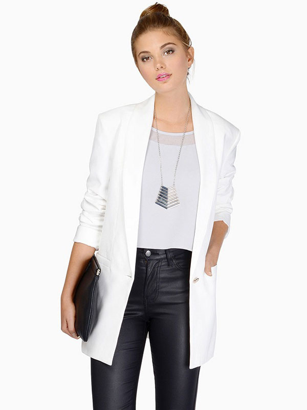 blazer long femme