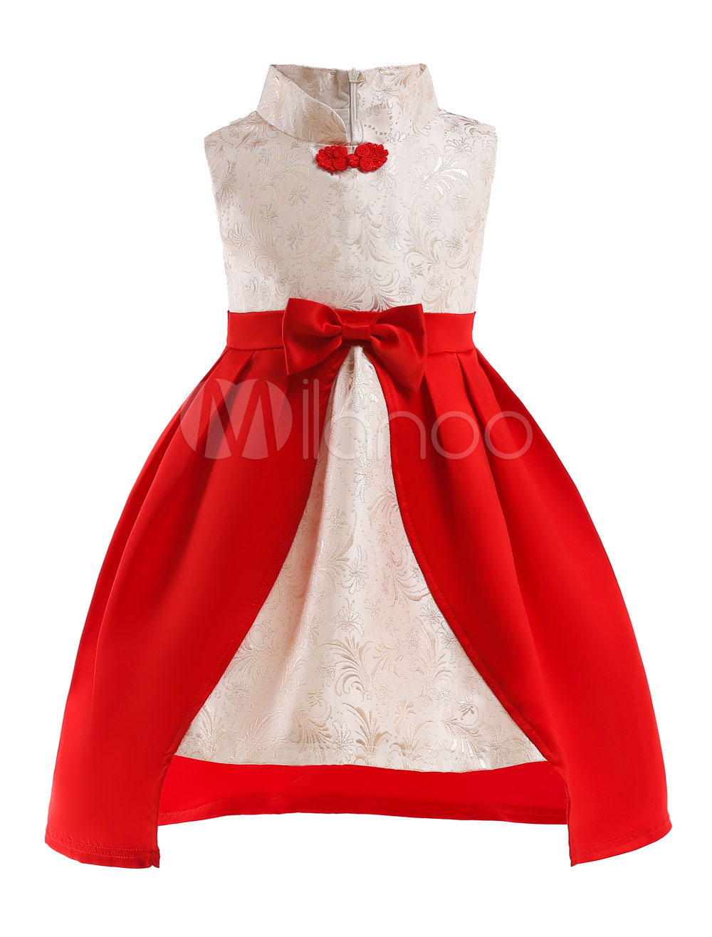 chinese collar girl dress