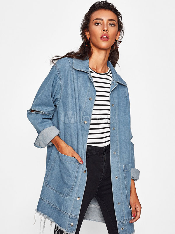 longline denim jacket size 18