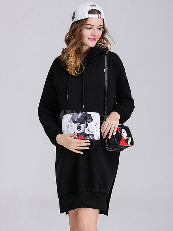 longline hoodie dress