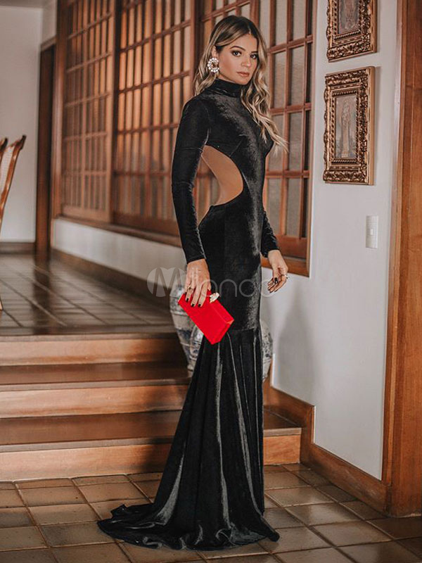 black maxi evening skirt
