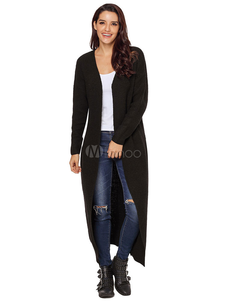 longline sweater cardigan