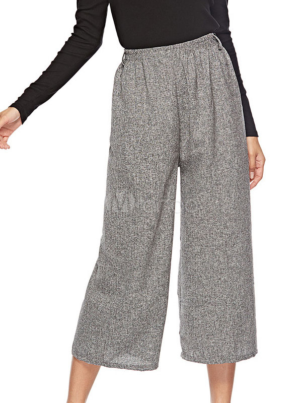 Pantaloni larghi Donna Pantaloni corti Pantaloni elastici in vita -  Milanoo.com
