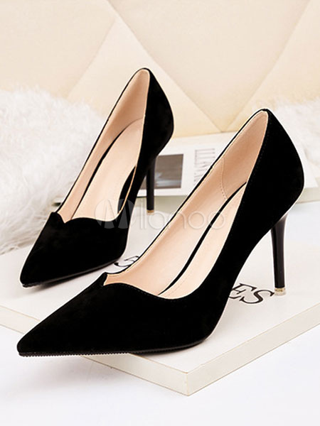 scarpe eleganti nere con tacco