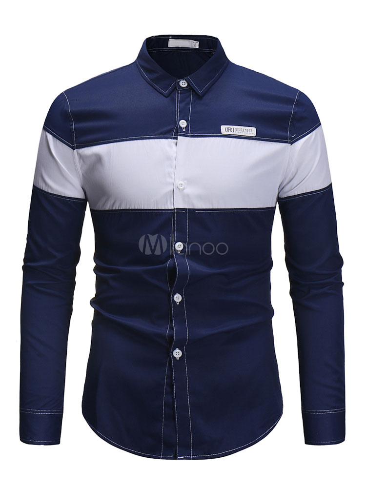 two tone button down shirt