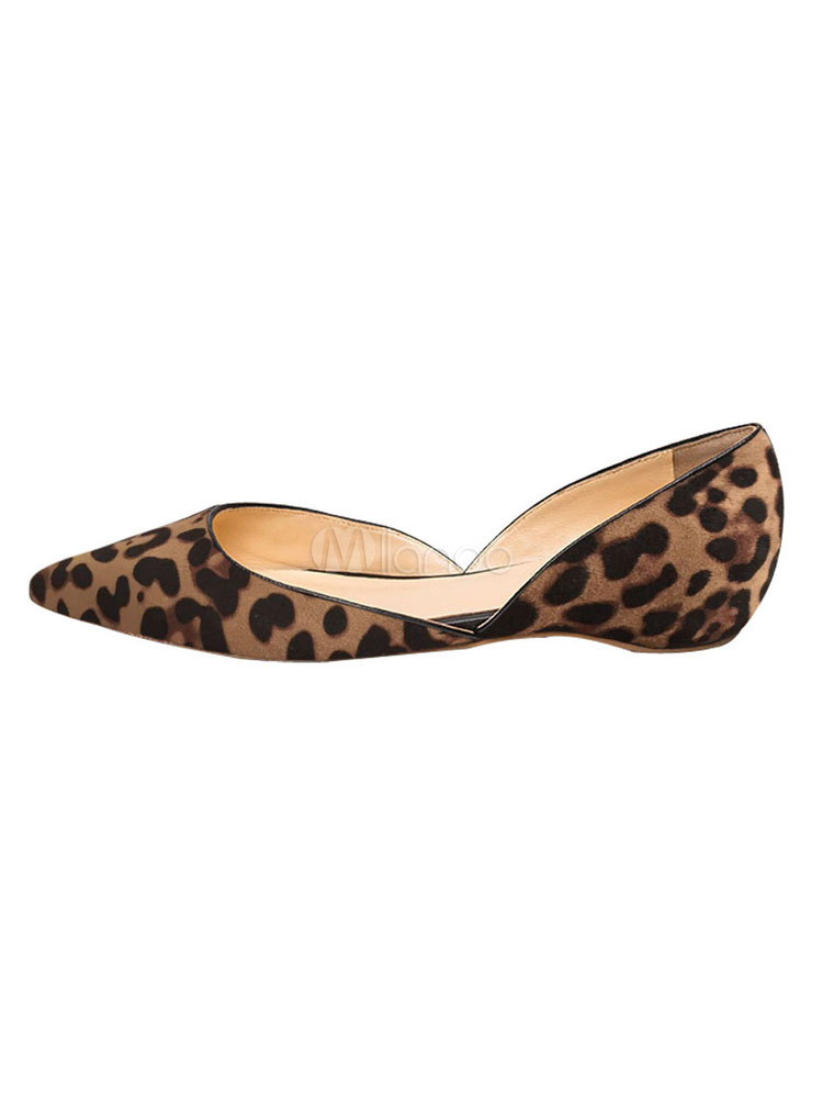 ballerines leopard pointues