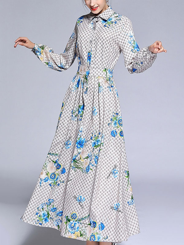 ladies maxi shirt dress