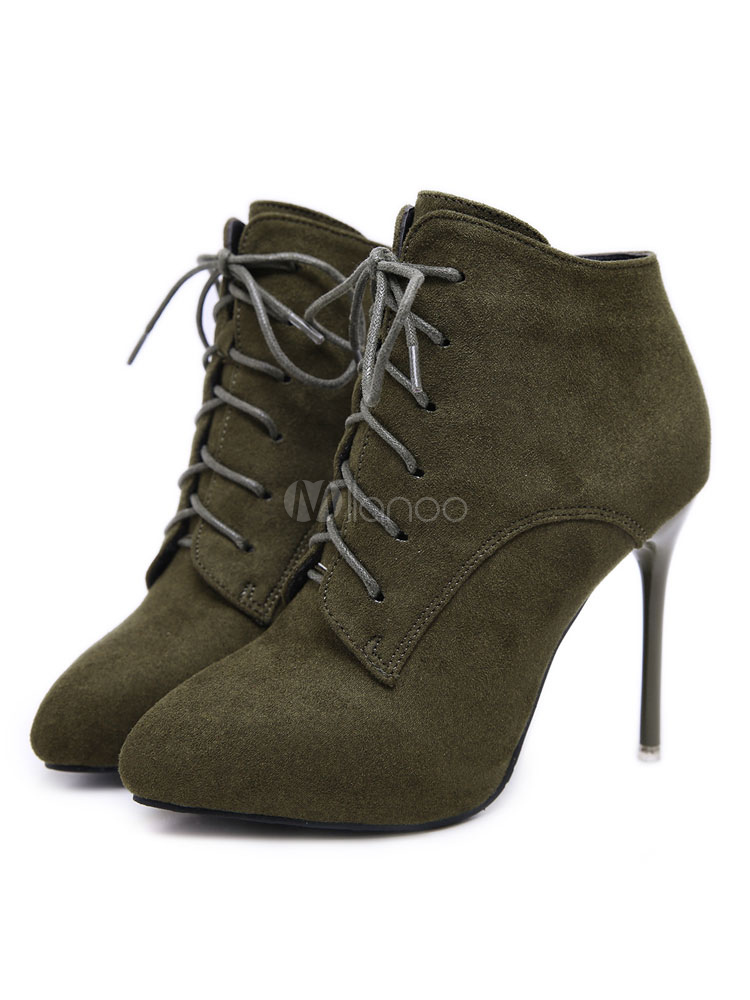 lace up booties no heel