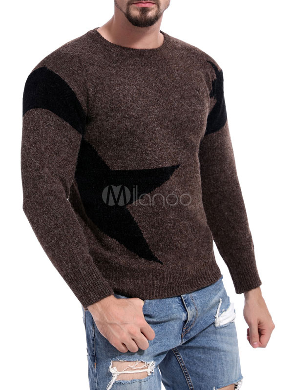 Suéter de los hombres suéter modelo de Starlet Slim Fit suéter de manga larga de punto