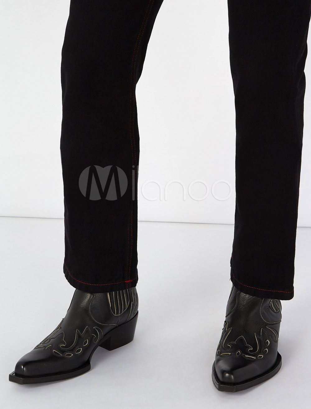 black cowboy boots outfit men