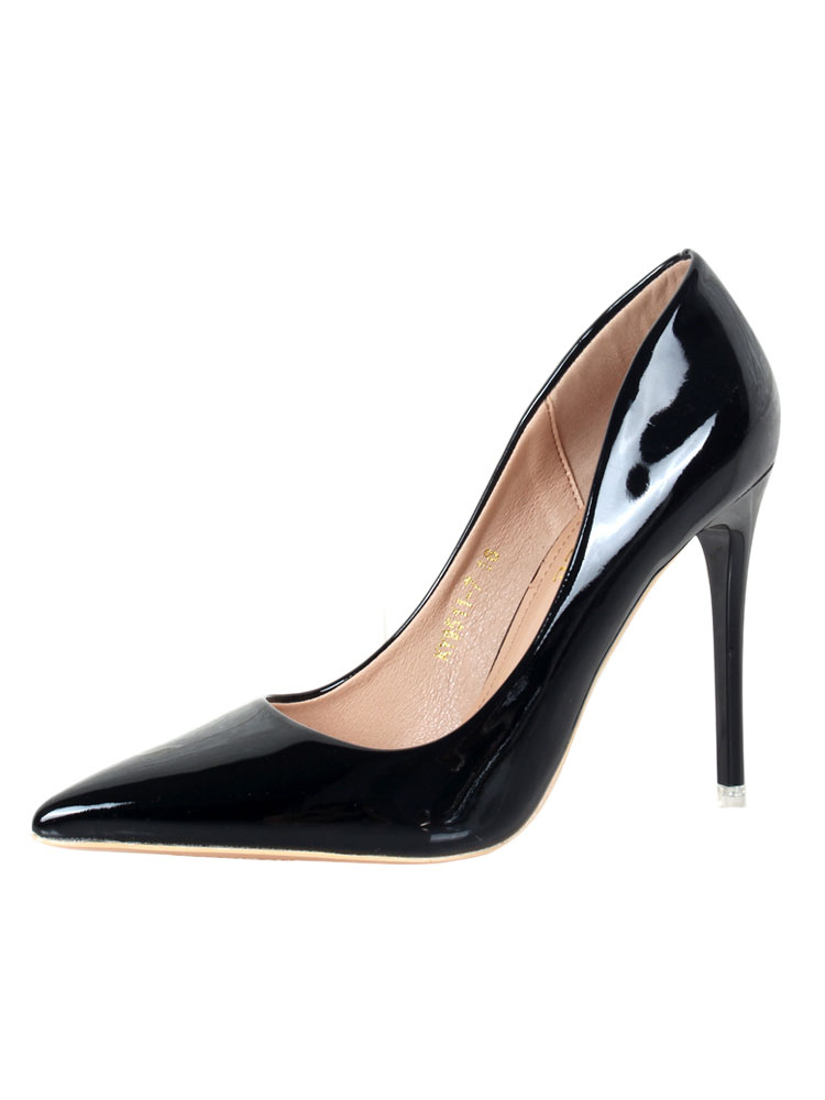 Zapatos de Mujer | Zapatos de vestir negros Tacones altos Punta estrecha Slip On Bombas para mujeres - OH81921