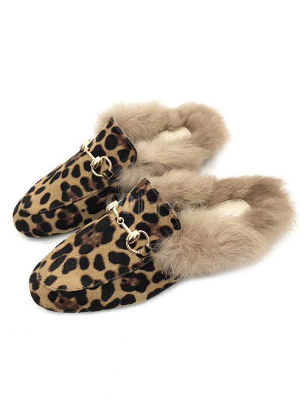 women's mule shoes with fur