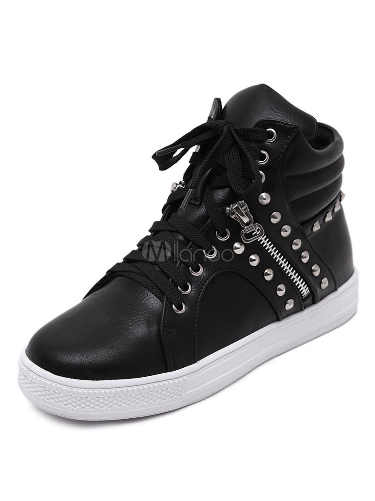 wedge sneakers with zipper