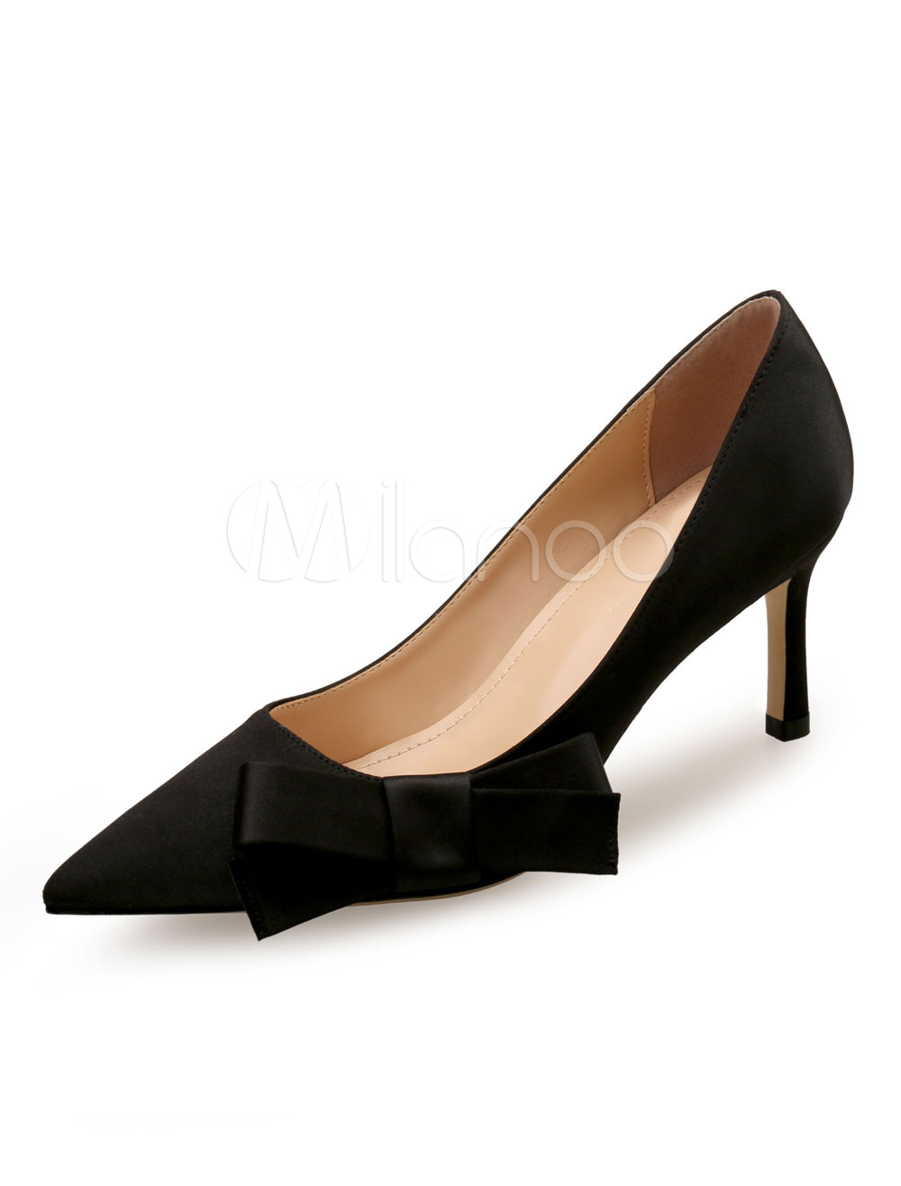 Escarpins Femme Monsoon - Noir Satin - Bout Ouvert (Peep Toe) - Talons 7 Cm (environ) - Occasion - État à Vérifier