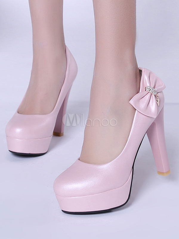 Lolita Bombas Sapatos De Salto Alto Rosa Arcos Patente PU Lolita Sapatos -  Lolitashow.com