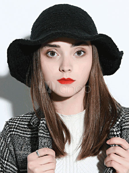 Cappellino invernale da donna in tweed con cappello a secchiello -  Milanoo.com