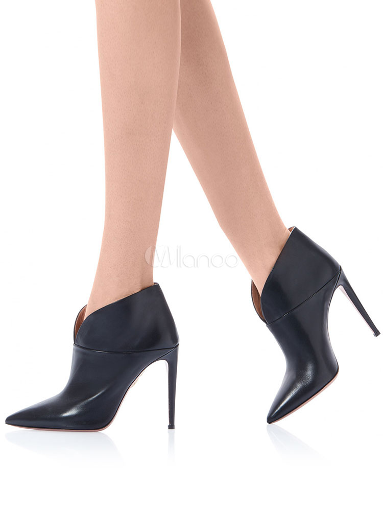 low stiletto heel boots