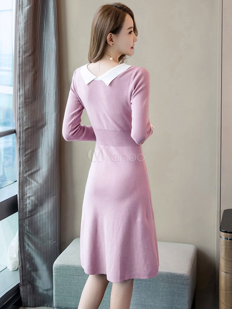 Peter Pan Collar Cute Dress - Milanoo 