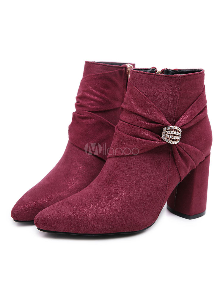 womens burgundy winter boots