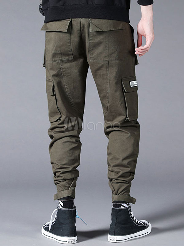 Pantaloni cargo da uomo Pantaloni cargo in cotone verde con cavallo basso  Pantaloni Harem verdi Hunter - Milanoo.com