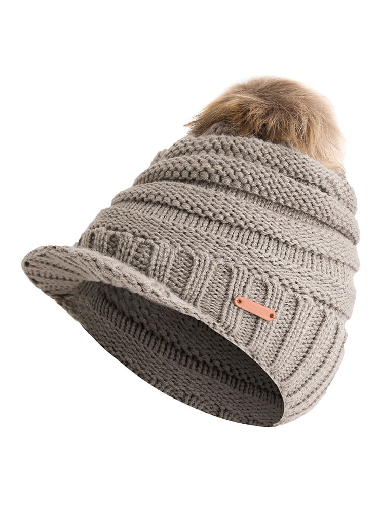 mens brown bobble hat