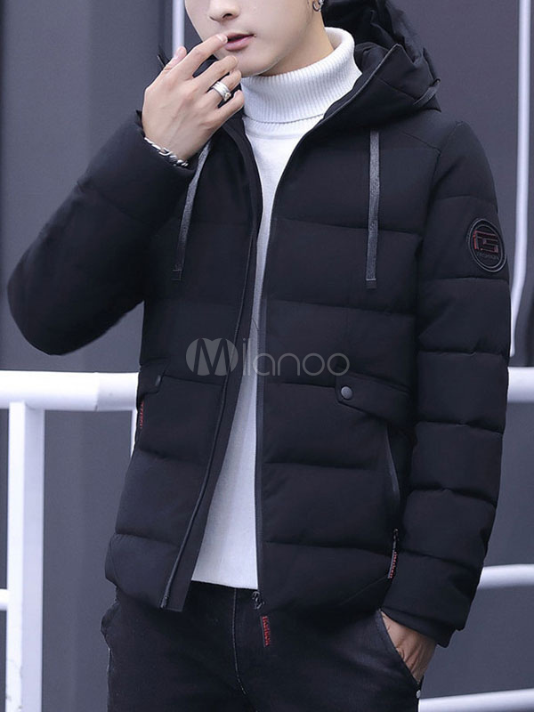 long sleeve hooded zipper padded coats