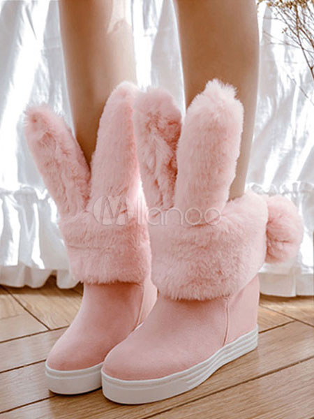 pink bunny boots