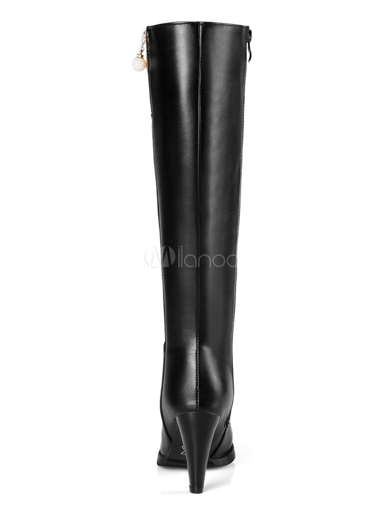 Bottes à talon de hauteur genou - Noir - FEMME | H&M CA