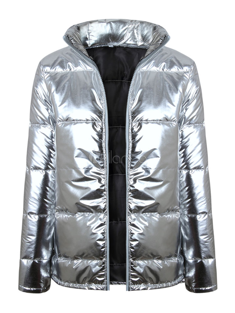 silver bubble coat