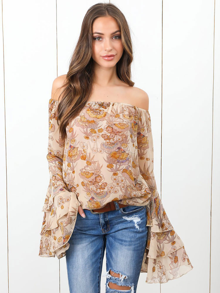 chiffon bardot top