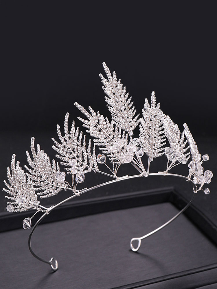 Boda Accesorios de boda | Tiara de la boda Crown Royal Headpieces Princess Silver Brunch Rhinestones nupciales accesorios para el cabello - EP74846