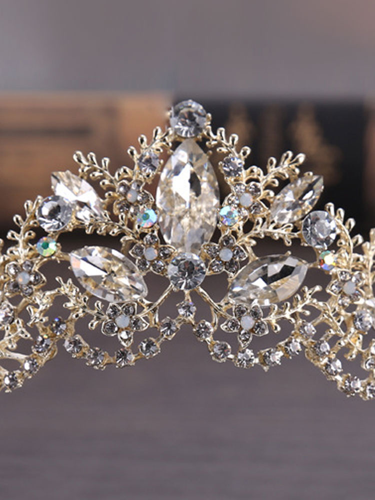 Wedding & Events Wedding Accessories | Royal Wedding Tiara Crown Gold Headpieces Princess Rhinestones Vintage Bridal Hair Access