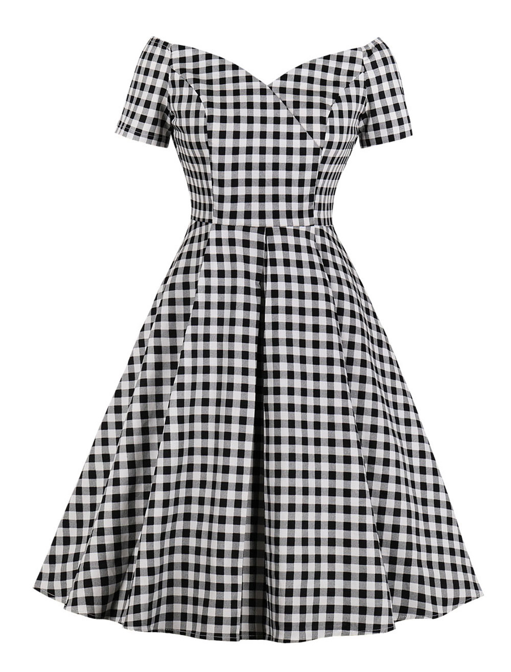 checkered retro dress