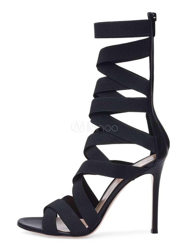 strappy high sandals