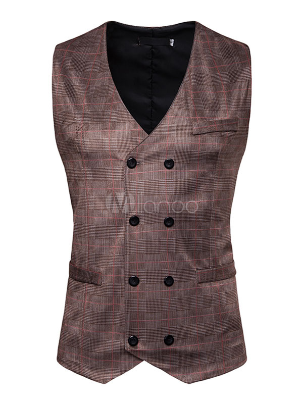 Gilet De Costume Pour Homme Gilet Gris Foncé à Col En V Tuxedo à Col En V