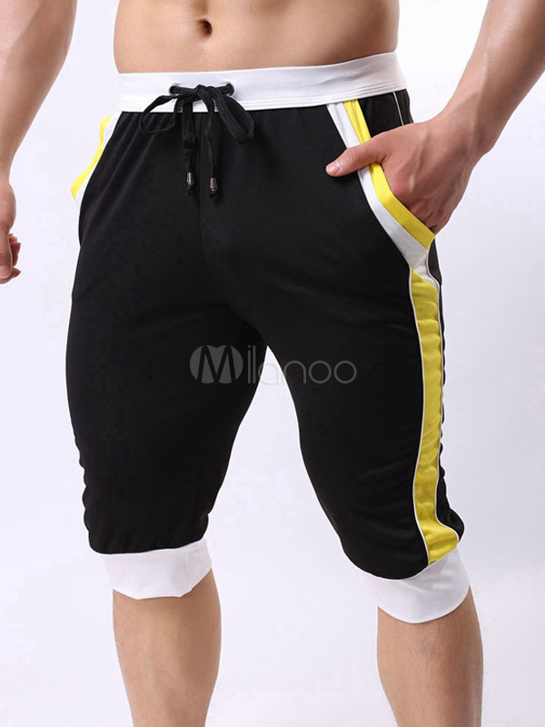 mens cotton jogger shorts