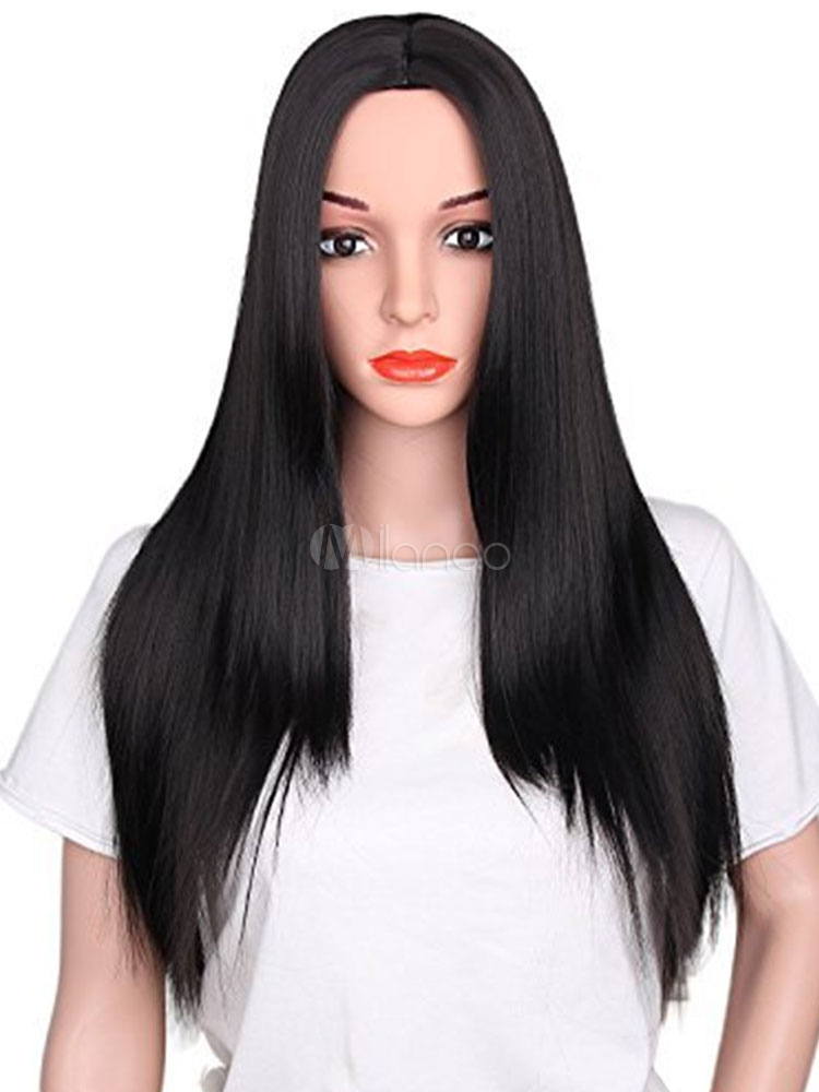 black layered wig