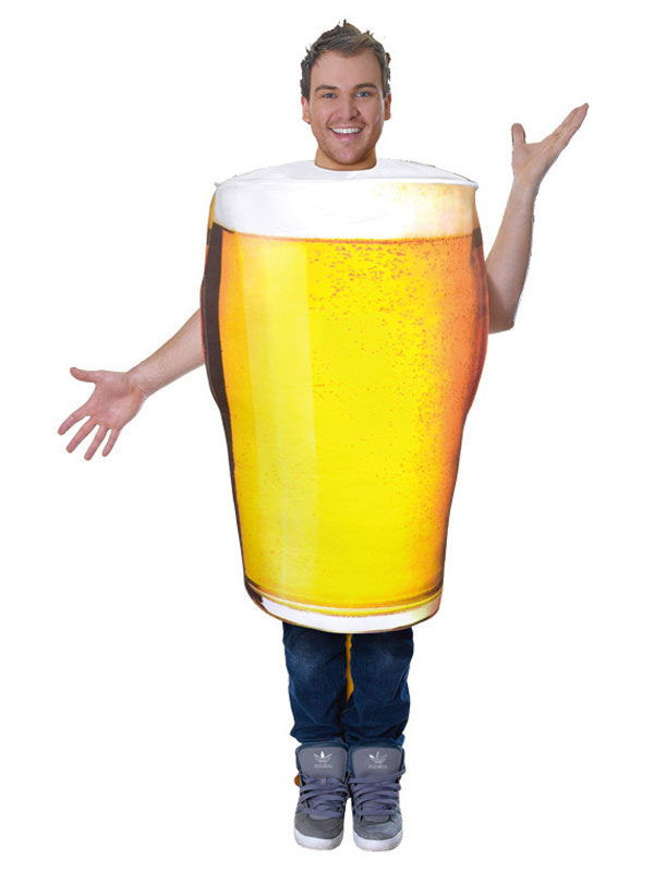 Food Costume Beer Adults Unisex Yellow Funny Costumes Halloween Milanoo Com