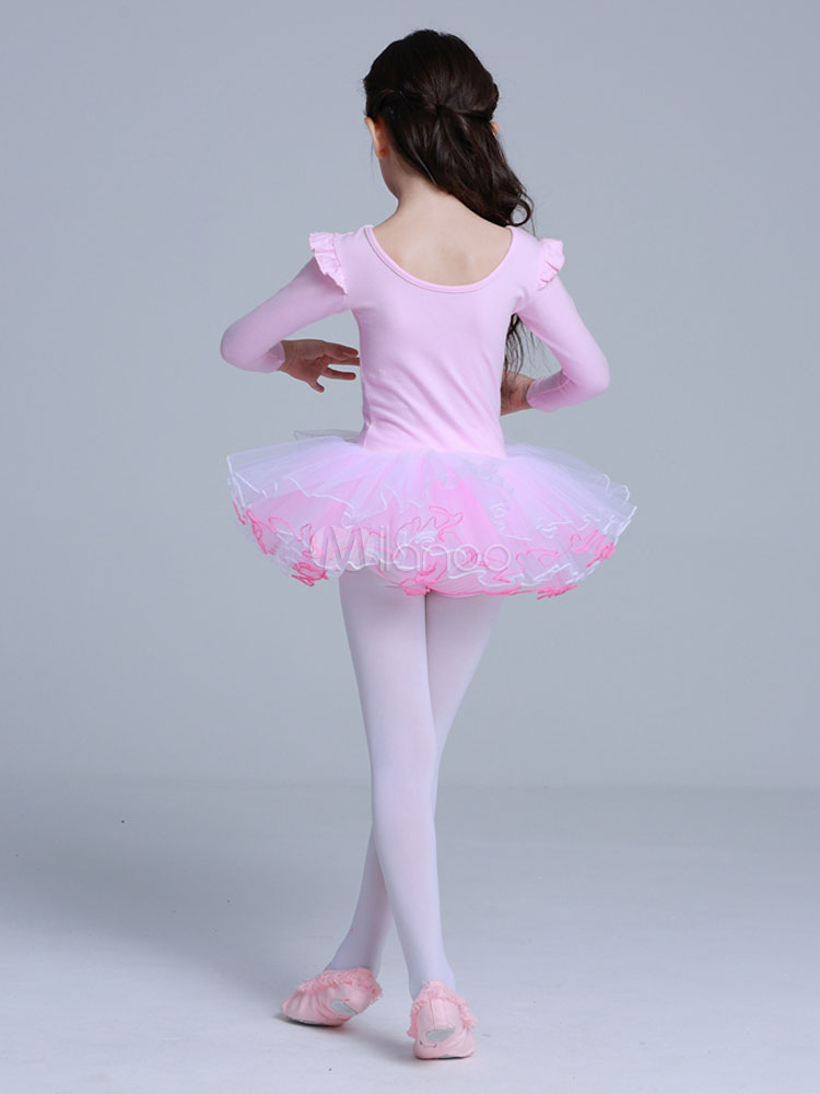 Ballet Dance Costumes Pink Organza Ballerina Costume For Kids