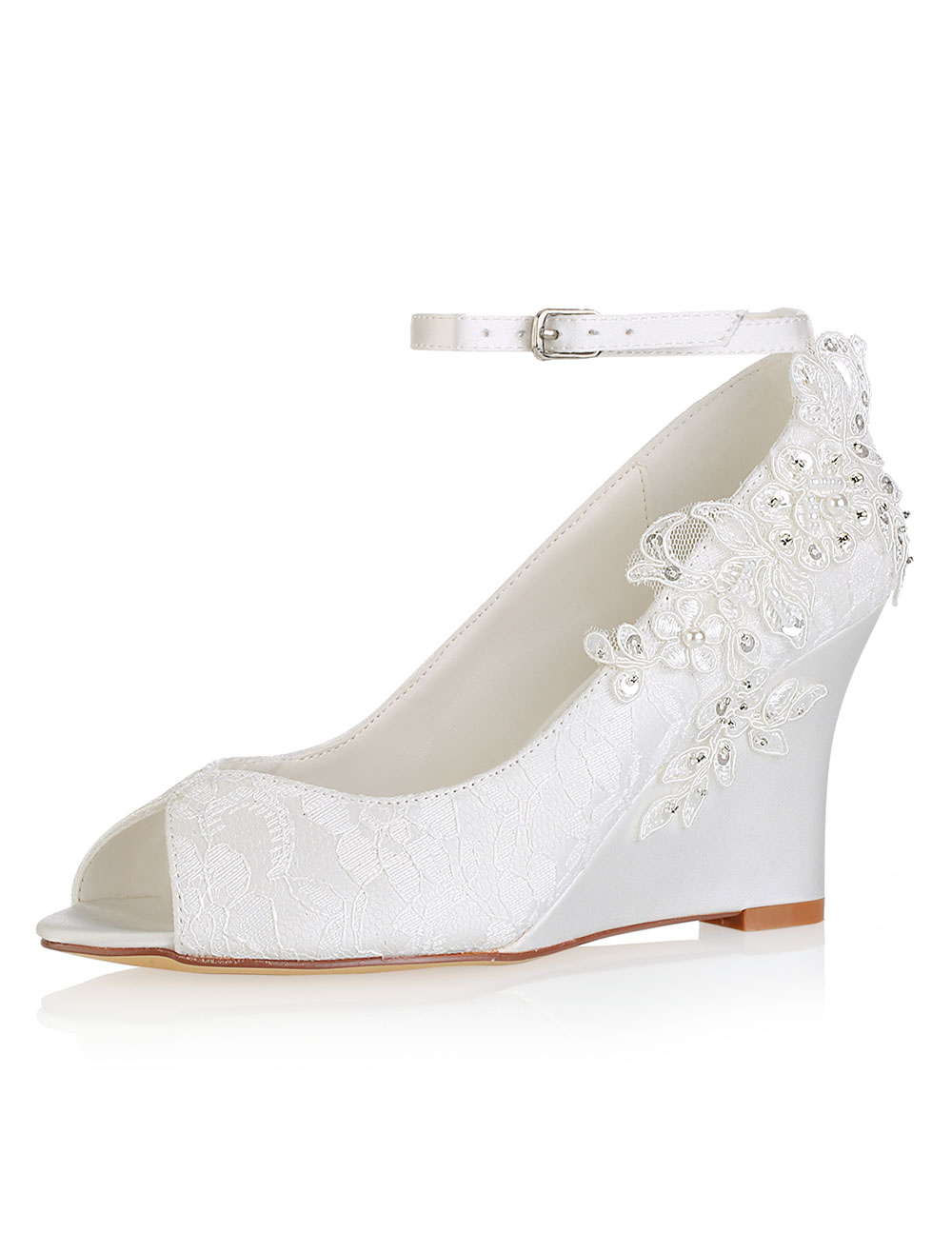 ivory peep toe shoes