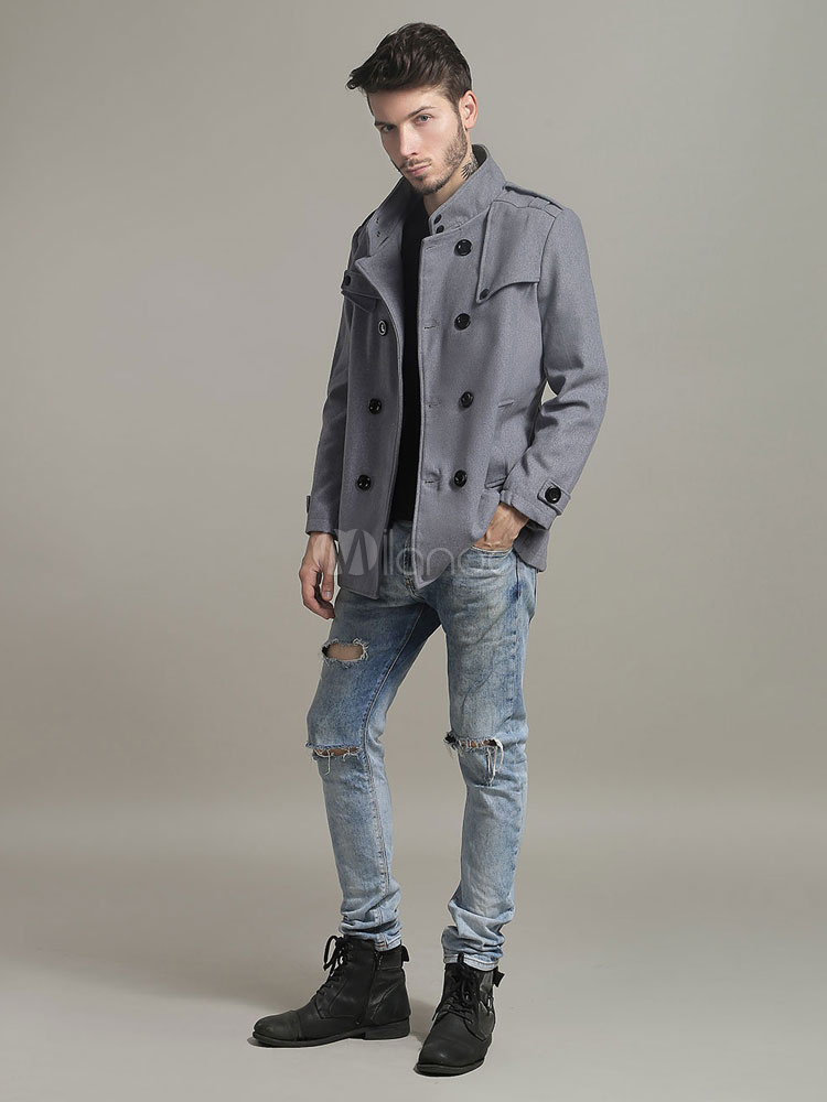 mens short peacoat jacket