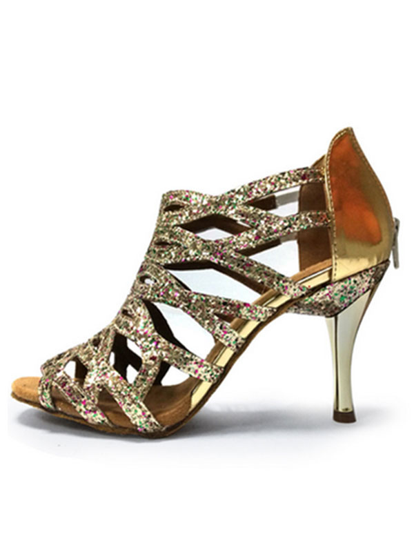 gold gatsby shoes