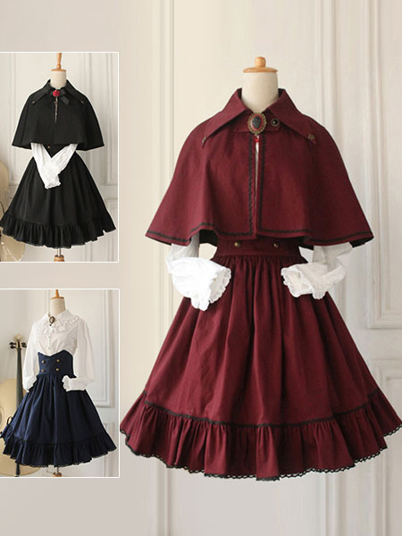 Gothic Lolita Dress Military Lolita Cross Regression Victorian Vintage ...